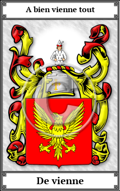 De vienne Family Crest Download (JPG)  Book Plated - 150 DPI